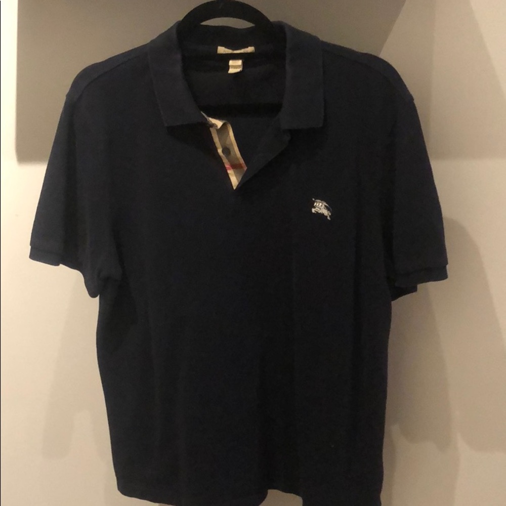 Authentic Burberry Navy Blue Polo